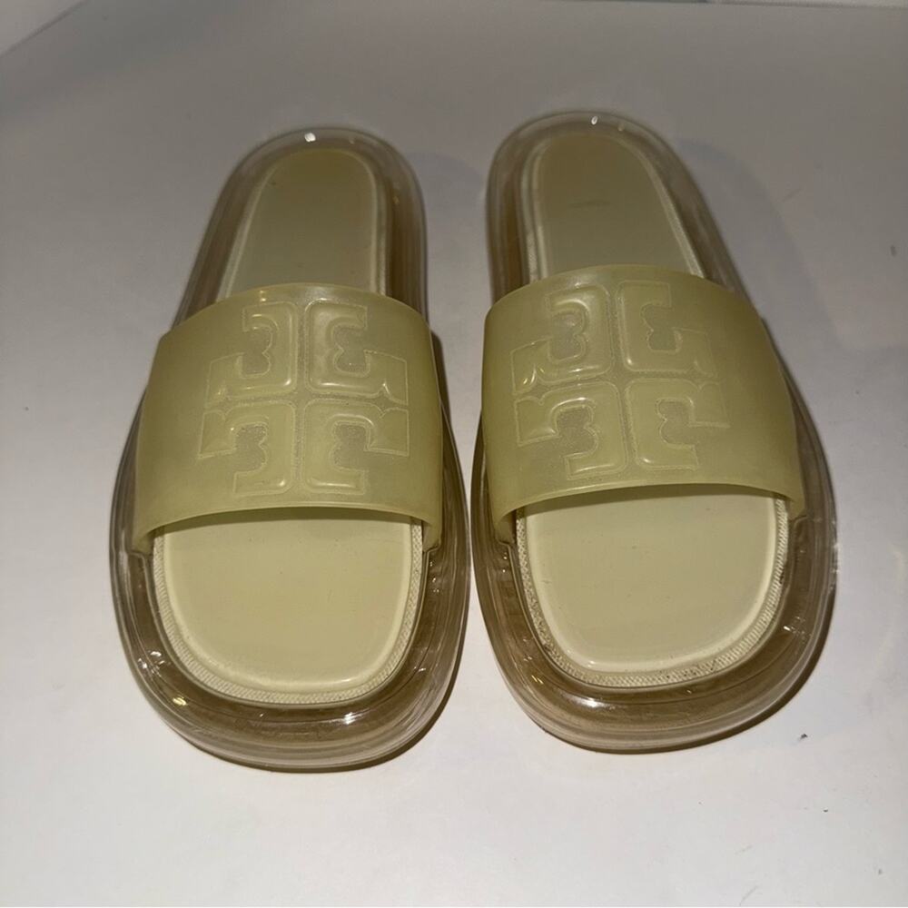 TORY BURCH clear vacationwear luxury bubble slides 7B - Picture 6 of 6